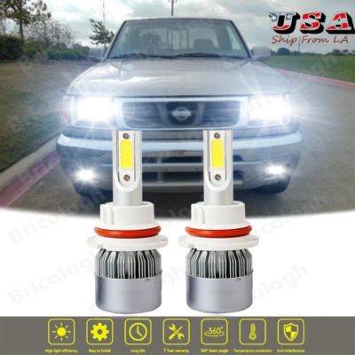Faro LED haz alto/bajo 6000K bombilla C6 para Nissan Frontier 98-2000 - 9004 HB1 Foto 1 de 4