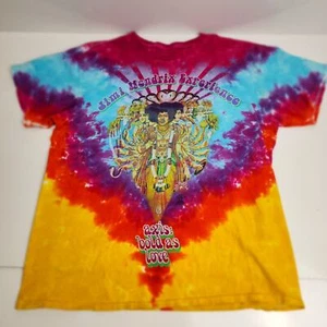 Jimi Hendrix Tie-Dyed Experience Short Sleeve T-Shirt Men's Size Large - Picture 1 of 4