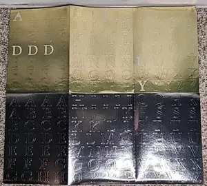 Vtg 90s Creative Memories Classic 2 Sheets Silver/Gold Alphabet Stickers - Picture 1 of 2