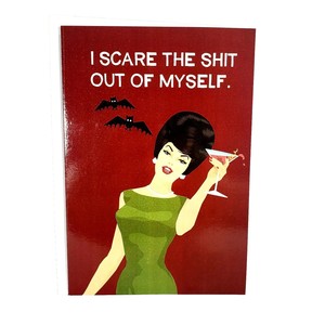 HALLOWEEN "I SCARE THE S#IT OUT OF MYSELF"  Card w/ Envelope Greetings NEW OTHER