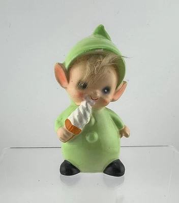 Josef Originals Niño Elfo con Cono de Helado Navidad Elfo Pixie 4" Japón Foto 1 de 4