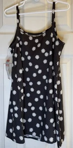 Cat & Jack Girls Dress XS 4/5 Charcoal Gray Daisy Floral Straps NWT - Picture 1 of 3