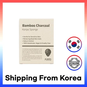 PURITO Bamboo Charcoal Konjac Sponge 1ea - Picture 1 of 1