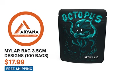 Bolsas Mylar 100 un. 3,5 gramos |A prueba de olores |Resellables | Bolsas con cremallera Foto 1 de 3