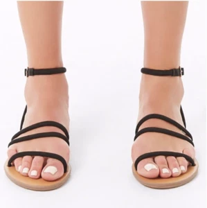 Nuevas sandalias envolventes con tiras negras hermosas zapatos de verano para mujer 6-8 - Imagen 1 de 6