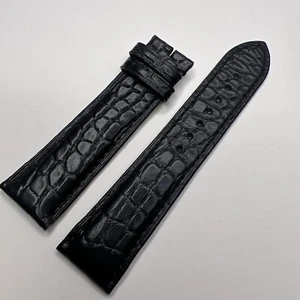Authentic Cartier 20mm x 18mm Black Leather Strap Band For Use w/ Tang Clasp - Picture 1 of 10