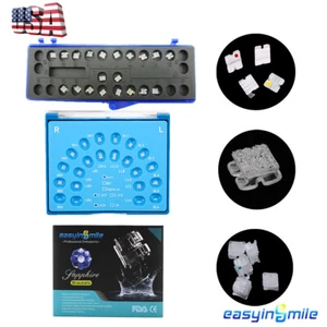 Brackets de ortodoncia dental soportes de cerámica de zafiro autoligables Roth/MBT 022' - Imagen 1 de 21