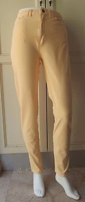 American Apparel The Skinny Stretch Jeans Mid Rise (Pastel Yellow) Size-30/31 - image 1 of 4