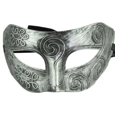 Roman Greek Warrior Mens Venetian Halloween Costume Gothic Party Masquerade Mask - Image 1 of 4