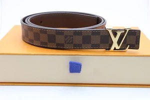 Louis Vuitton Mini Damier Ebene 25mm LV Initiales Belt 85 / 34 - Picture 1 of 13