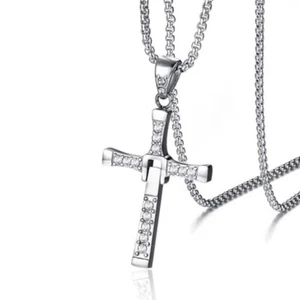Fast And Furious X Cross Necklace Pendant Chain Dominic Toretto Vin Diesel Gift - Picture 1 of 8