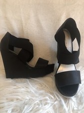 chinese laundry black wedges