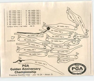 Diagrama Mapa AKRON OHIO PGA GOLF Torneo DE COLECCIÓN 1966 Foto de Prensa - Imagen 1 de 2
