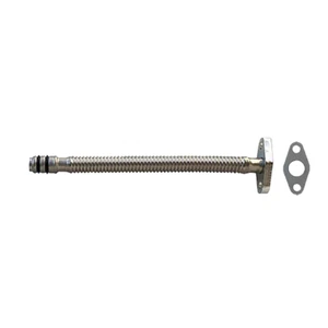 Drenaje de aceite DPS Turbo 12" se adapta a Dodge Cummins acero inoxidable flexible 5,9 L y 6,7 L - Imagen 1 de 2