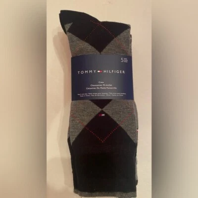 Paquete de 5 calcetines de vestir Tommy Hilfiger para hombre talla 7-12 Foto 1 de 4