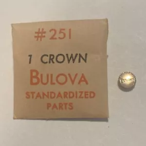 Rubinetto rosa NOS #251 originale, corona da incasso Bulova 4,75 mm 10 - Foto 1 di 6