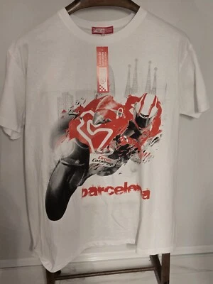 Camiseta De Colección Nueva Stock Circuito De BARCELONA España Moto Carrera Ducati XXL Foto 1 de 4