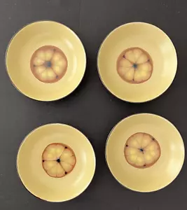 1970er Jahre Noritake Safari Obst Dessert Saucenschalen 5 7/8 Zoll 4er Set abstrakte Blume - Bild 1 von 3