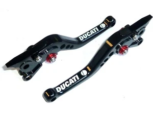 DUCATI ST3 S ABS 2003-2007 SHORT BLACK BRAKE & CLUTCH LEVERS SET RACE ROAD R15C - Picture 1 of 9