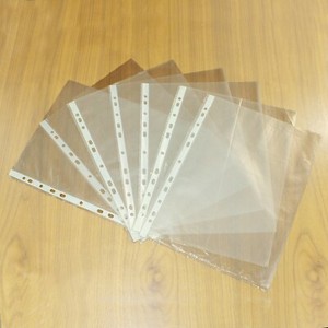A4 Plastic Punched Pockets Filing Ring Binders Folders Wallet 55 micron