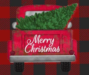 Almohadilla antideslizante para ratón antideslizante Red Truck Buffalo a cuadros vacaciones de Navidad - Imagen 1 de 1