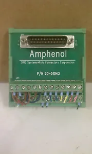 AMPHENOL 20-51043 ADAPTER 26PIN CONNECTOR TERMINAL BLOCK  P133 - Picture 1 of 2