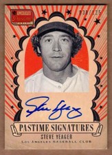 2013 PANINI AMERICA'S PASTIME PASTIME SIGNATURES STEVE YEAGER #30/125