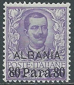 1907 LEVANTE ALBANIA FLOREALE 80 PA SU 50 CENT MNH ** - E101-2 - Imagen 1 de 1