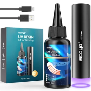 UV Resin Kit with Light 30G UV Resin with Rechargeable UV Flashlight 395NM - Picture 1 of 12