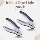 Bostitch Office EZ Squeeze One-Hole Punch 10 Sheet Capacity, Gray, Pack of 2