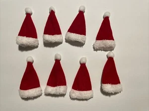 8 Mini 4” Santa Hats NWOT - Picture 1 of 3