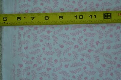 By 1/2 Yd, Pink Calico on White Quilt Cotton, Connecting Threads, M5327 - Image 1 of 4