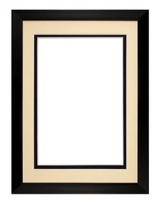 Black or White Matt Picture frame photo frame poster frame with Double Mount - Picture 1 of 24