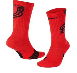 Nike Elite Irving Basketball Socks, Men's Shoe 6-8, Red Crew SK0077-677, L2 MPA - Picture 1 of 5