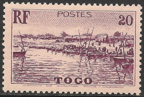 Togo #276 (A10) VF MINT VLH - 1941 20c Moro River Bank Cover