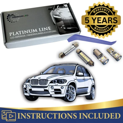 BMW X5 X6 E70 E71 E72 LED INTERIOR KIT PREMIUM 20 SMD WHITE BULBS CANBUS - Image 1 of 4