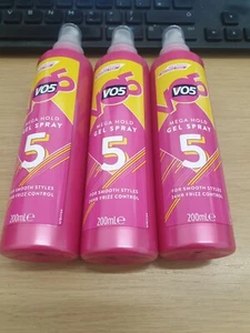 VO5 MEGA HOLD Gel Spray 200ML 24 Hour Frizz Control X3 JUST £18.49 FREE POST - Picture 1 of 12
