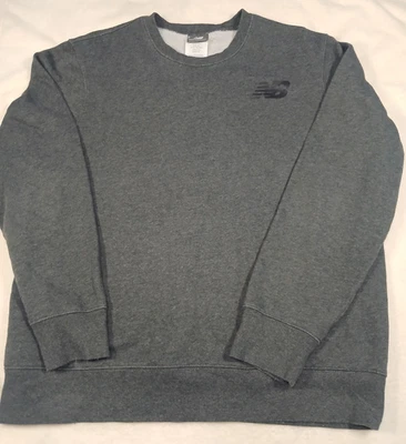 Jersey New Balance Para Hombre Extra Grande XL Gris Suéter Pullover Deportes Foto 1 de 4
