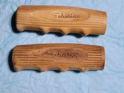 原装 Schwinn 白色车把握把从 1959 年 Schwinn 好莱坞移除。  — 第 1/4 张图片