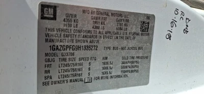 Chevrolet Express 3500 2015 furgoneta OE velocímetro calibre grupo 254 k millas Foto 1 de 4