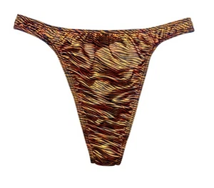 Second Skin Satin Thong Tiger Print 2XL - Picture 1 of 2