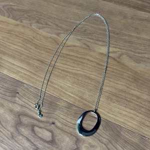 LOFT Halskette rund rund silberfarben Ann Taylor lange Kette Statement Stück - Bild 1 von 9