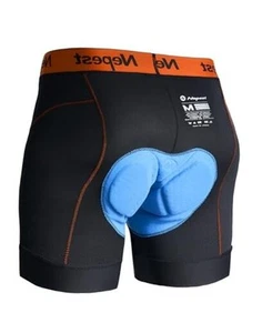Mens Cycling Underwear 4D Padded Bike Shorts MTB Liner 3X-Large Black/Orange - Picture 1 of 7