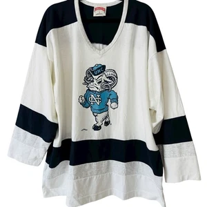 North Carolina Tar Heels Hockey Jersey Nutmeg Mills NCAA Vintage XL UNC - Picture 1 of 14