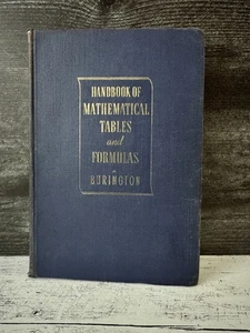 Handbook of Mathematical Tables Formulas R.S. Burington Vnt 1953 Reprint (1948) - Picture 1 of 4