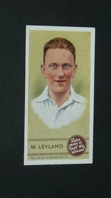 GODFREY PHILLIPS CIGARETTES CARD 1937 SPORTSMEN #45 M. LEYLAND CRICKET ENGLAND - Photo 1/2