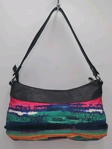 Bolso de Hombro Nine & CO Nylon/Imitación Cuero Batik Estampado Acuarela - Imagen 1 de 8