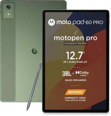 MOTOROLA Pad 60 Pro (Green 8GB RAM 128 GB )12.7" Wi-Fi Only Gaming Tablet . - Image 1 of 4
