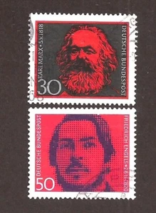 [1235] Germany, 1968 / 1970 Good Used, Marx & Engels, Politicians - Imagen 1 de 1