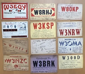 Lot of 16 QSL Radio Cards, 1940's, ALL PENNSYLVANIA - Picture 1 of 14